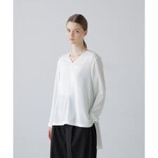 バックサテンジョーゼットＶネック