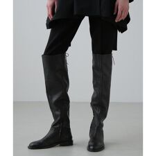 レザーロングブーツ