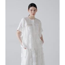 ◆ドットフラワーエンブロイダリーブラウス