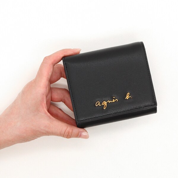 美品　アニエスベー　財布　ウォレット　三つ折り 三つ折り財布 アニエスベー 財布 ミニウォレット ドット agnesb