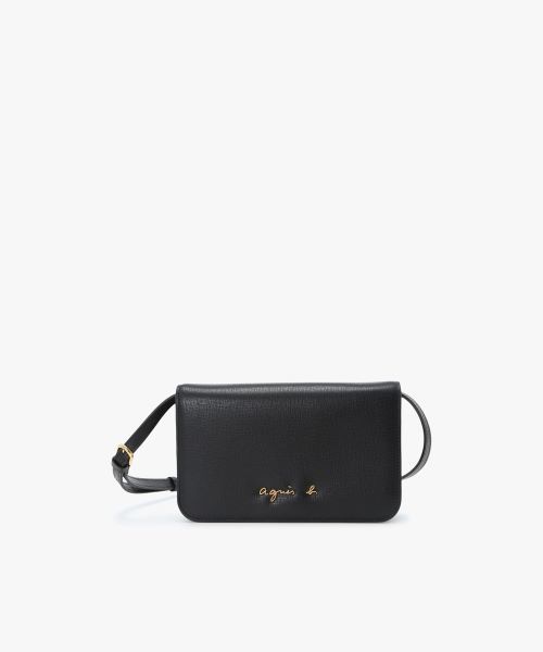 アニエスベーボヤージュ　長財布 アニエスベー agnes b. ファスナー長財布 b.ロゴメタル ブラック