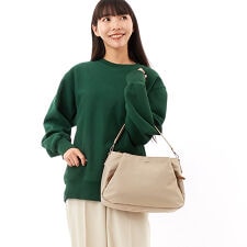 ABS07-02ナイロン 2way ミディアム ショルダーバッグ "Origami"