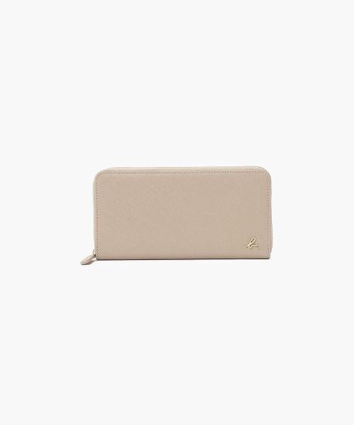 極美品✨　アニエスベー　長財布　グレージュ　シボ革　金具ロゴ　ストラップ 財布＆小物｜agnès b.｜アニエスベー公式オンラインブティック