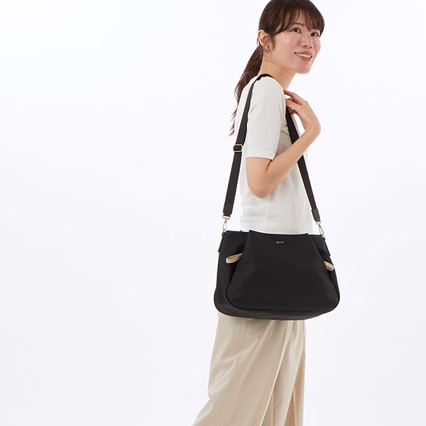 大人気★agnes b. 2wayミニショルダーバッグ★ナイロン シンプル アニエスベー】大人気！2wayミニショルダーバッグ (Agnes b