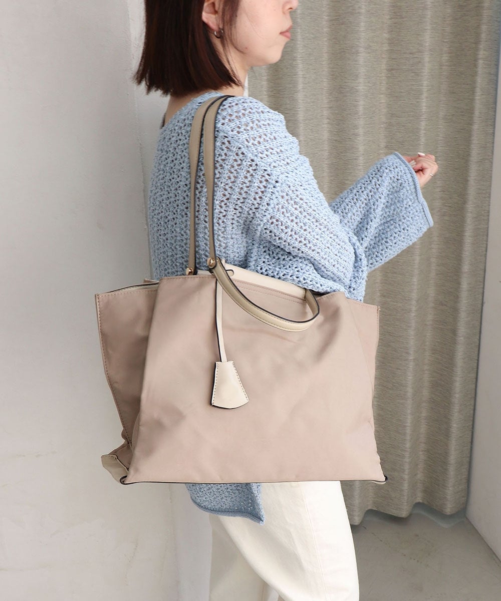 【美品】ミアン MIAN 横型A4バッグ LILY その他グレー　ドラマ使用色 MIAN トートバッグ LILY / 横型A4トートバッグ レディース