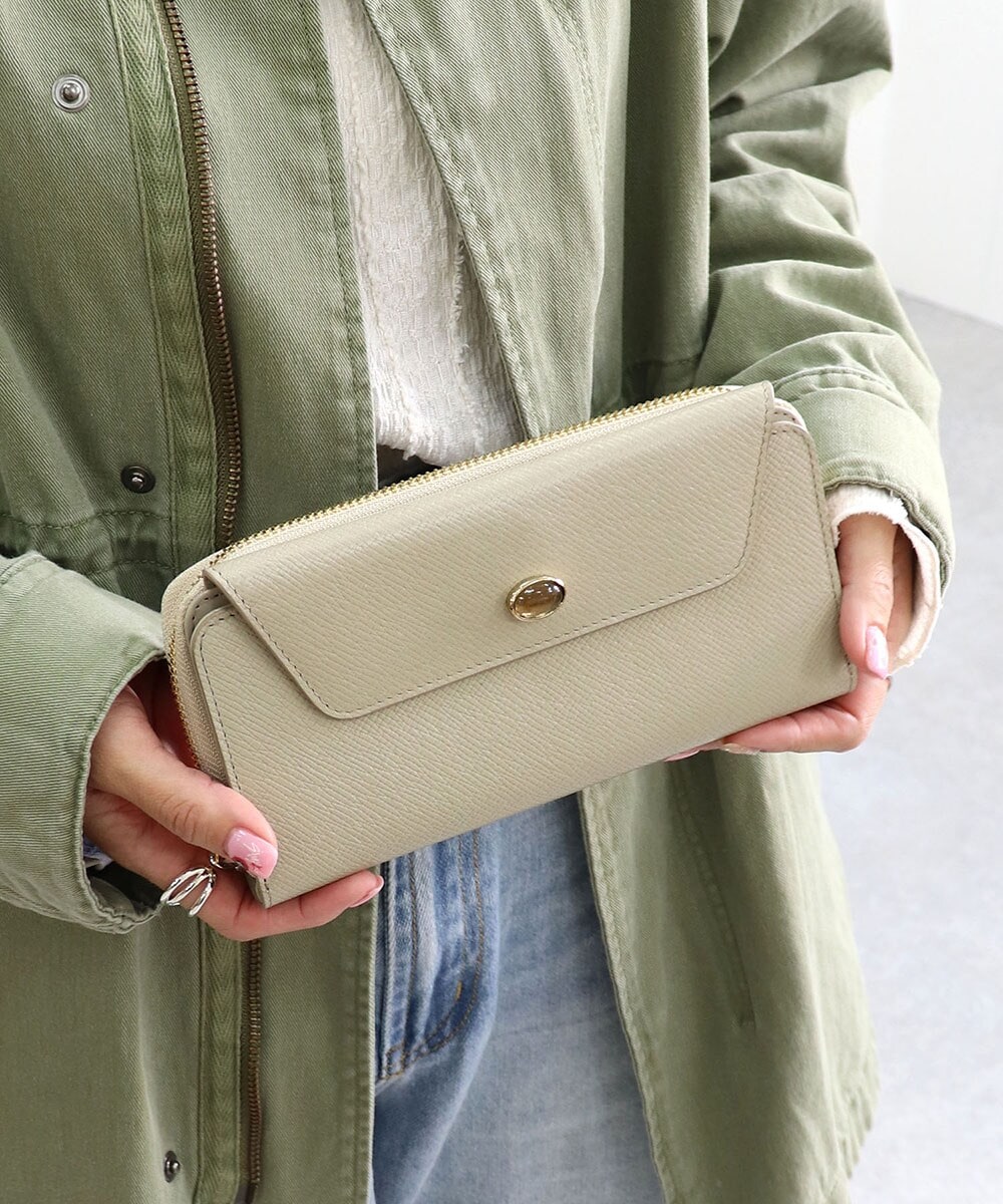 【本革/収納力/プレゼント】AMARYLLIS / ストーン付き長財布