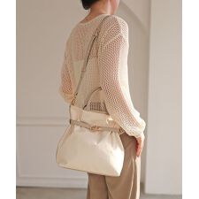 【デイリー/2way/軽量】軽量素材ベルトデザイン2wayトートバッグ