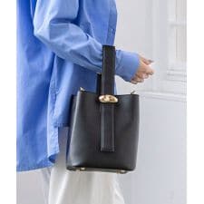 【オールシーズン/ミディアムサイズ/2way】ニュアンスパーツワンハンドルショルダーバッグ