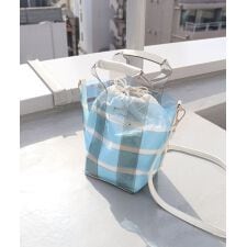 【クリアバッグ/2way/リゾート】ビニールメッシュ編み2wayミニトートバッグ