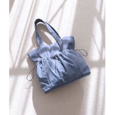 【A4/シーズンレス/軽量】ギャザーポケットトートバッグ