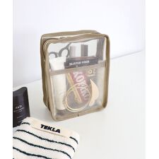 【軽量/収納力/プレゼント】メッシュスクエアポーチ縦型