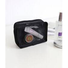 【軽量/収納力/プレゼント】メッシュスクエアポーチ