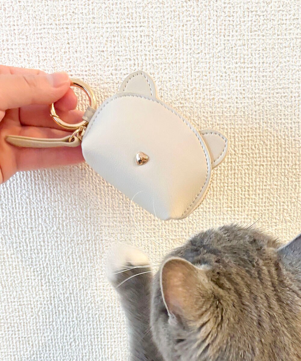 交渉中　ロロマ　コーラル　猫型キーカバー大 交渉中 ロロマ コーラル 猫型キーカバー大