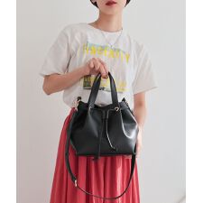 【デイリー/ミディアムサイズ/2way】2way巾着トートバッグ