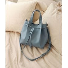 【デイリー/ミディアムサイズ/2way】2way巾着トートバッグ