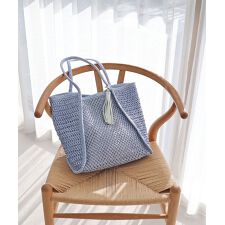 【カゴバッグ/A4/軽量】透かし編みペーパーシートトートバッグ