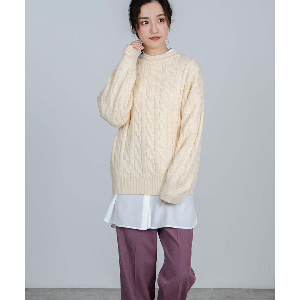 バンドカラー ルーズ シャツ | WE20WN11-L5018 | ファッション通販