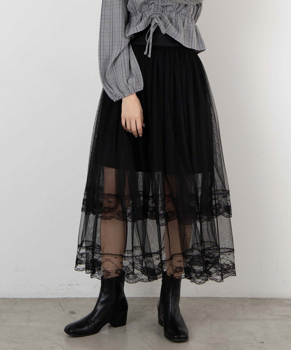 セットアップ ベスト ロングスカート レース フレア シアー 黒 GI5786EW01812_fw_thumbM.jpg