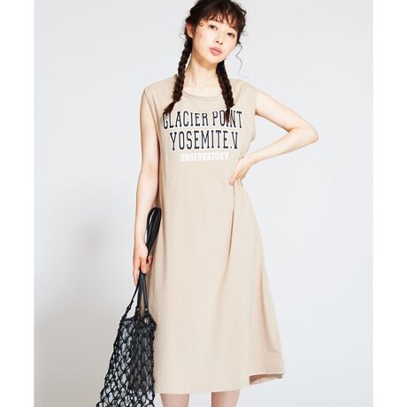 Usaコットンロゴノースリーブワンピース ウィゴー Wego ファッション通販 マルイウェブチャネル To512 291 09 01