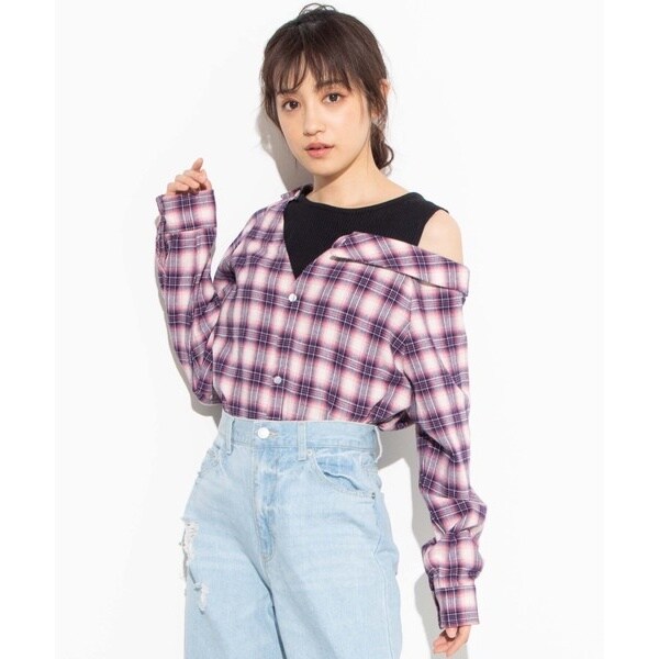 アシンメトリーオフショルダーシャツ | マルイウェブチャネル