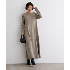 ユアーズ(ur's)のﾎﾞｰﾄﾈｯｸﾛﾝｸﾞﾆｯﾄﾜﾝﾋﾟｰｽ