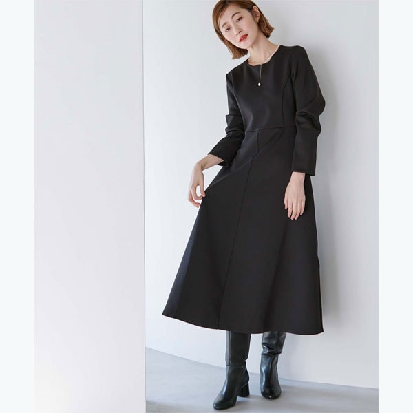 【最終値下げ】新品 ・1枚でコーデ完成✴︎ツイードレイヤードニットワンピース 最終値下げ】新品 ・1枚でコーデ完成✴︎ツイードレイヤードニット