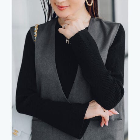 DETAILVvȂ炵ۗujbggbvXB{fBCɒ悭tBbgAƂVGbgo܂BLkÂɗDtBbg邽߁AXgXt[ȒSnBɂĂLtAX[uAɏ_炩ȃjAXYAiȈۂɁBx[VbNȂꂽfUCŁAIIt킸񂹂ꒅłBFABRIC_炩G̗ǂujbgfނgpBCOORDINATEe[p[hpcƍ킹Ăꂢ߃ItBXX^CɁBtAXJ[gpcƂ̑QŁAJWAɂtF~jɂȂ܂B[^:BGXU1933]