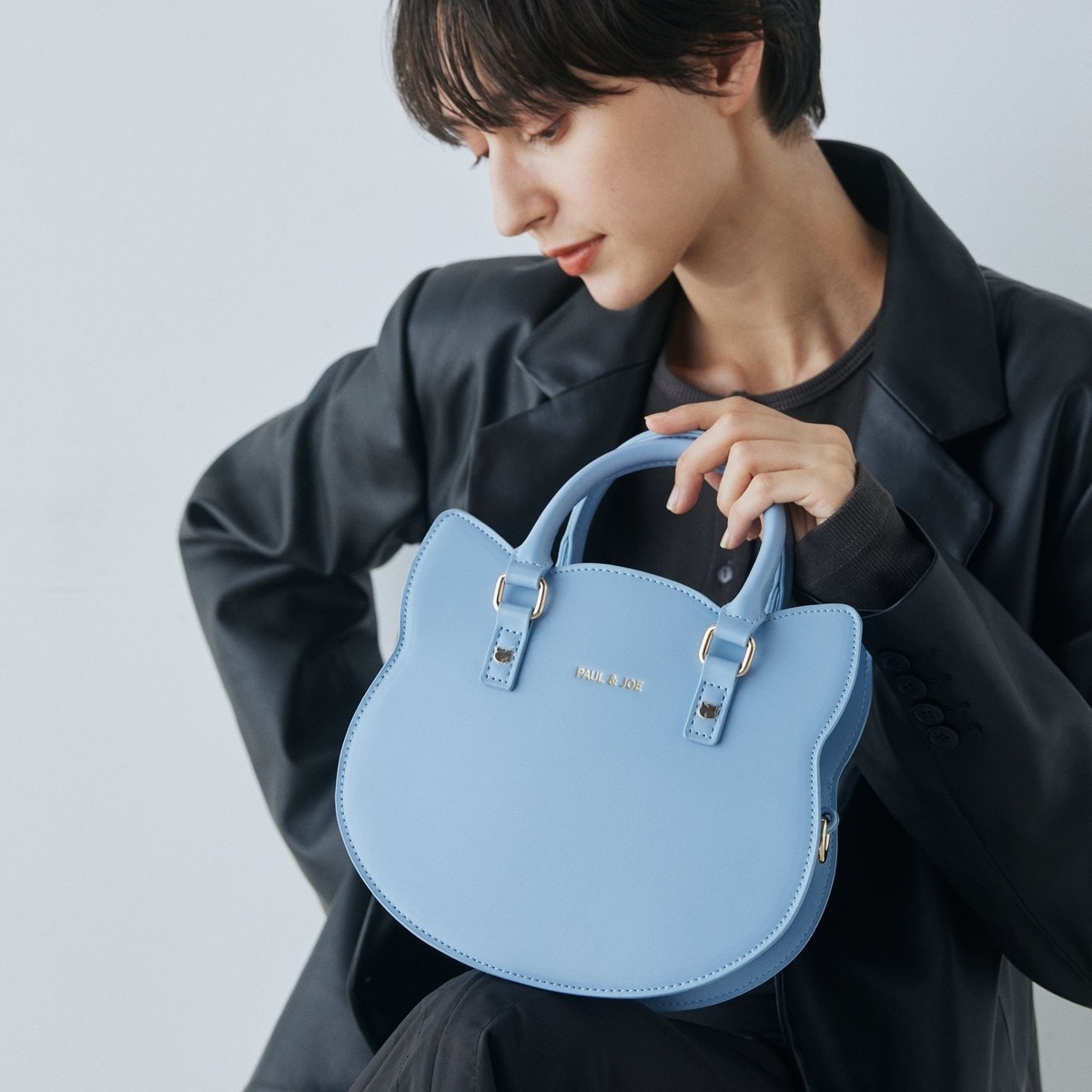 [�}���C]PAUL & JOE ACCESSOIRES �l�R�^2WAY�n���h�o�b�O PJA-B1101/�|�[���A���h�W���[�A�N�Z�\���iPAUL & JOE ACCESSOIRES�j �u���[