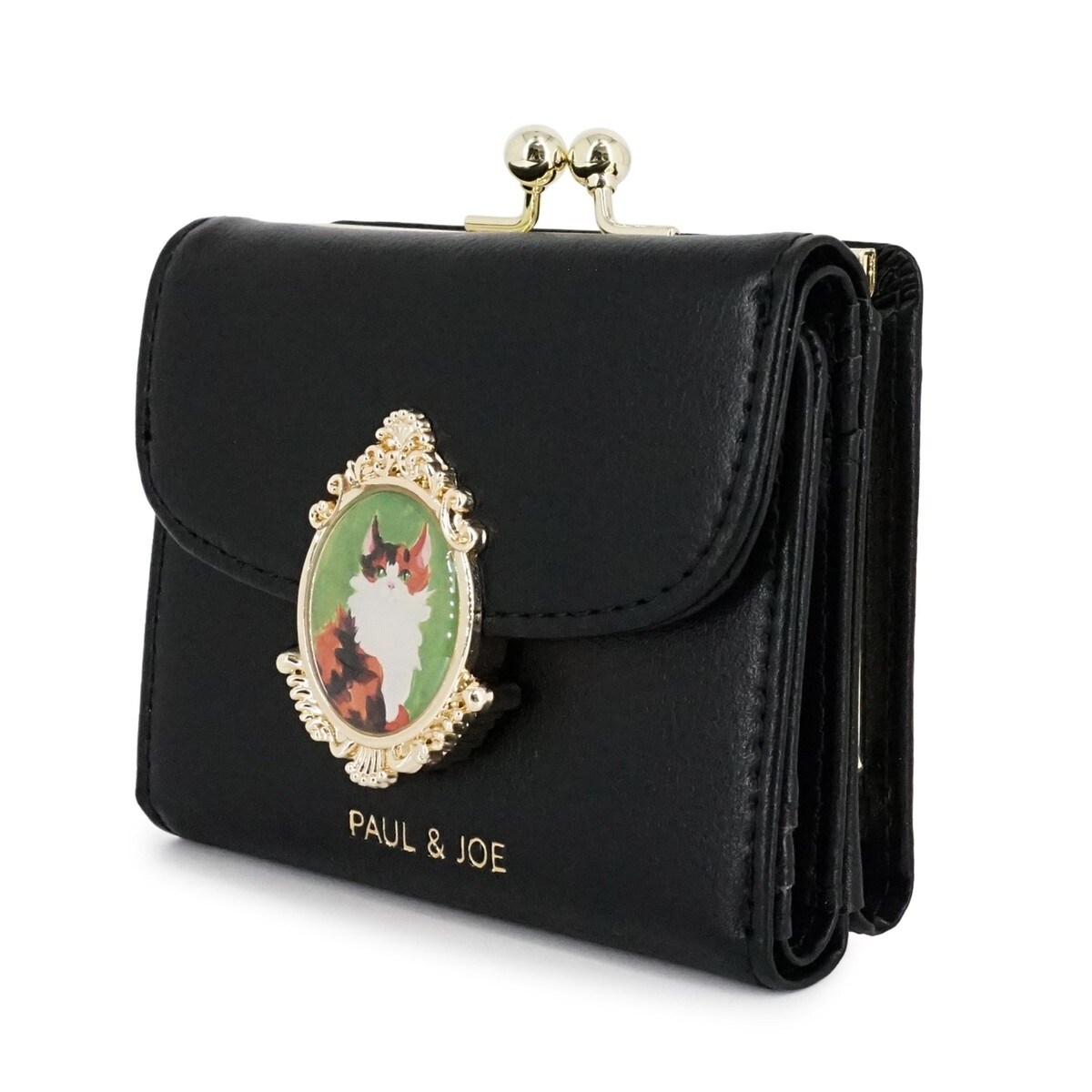 口金ミニ財布 PJA-W1172 キャットブローチ | ポールアンドジョー
