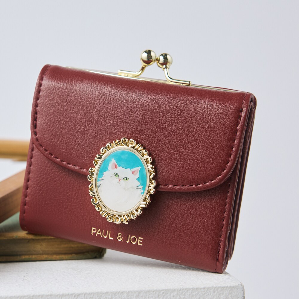 口金ミニ財布 PJA-W1172 キャットブローチ | ポールアンドジョー