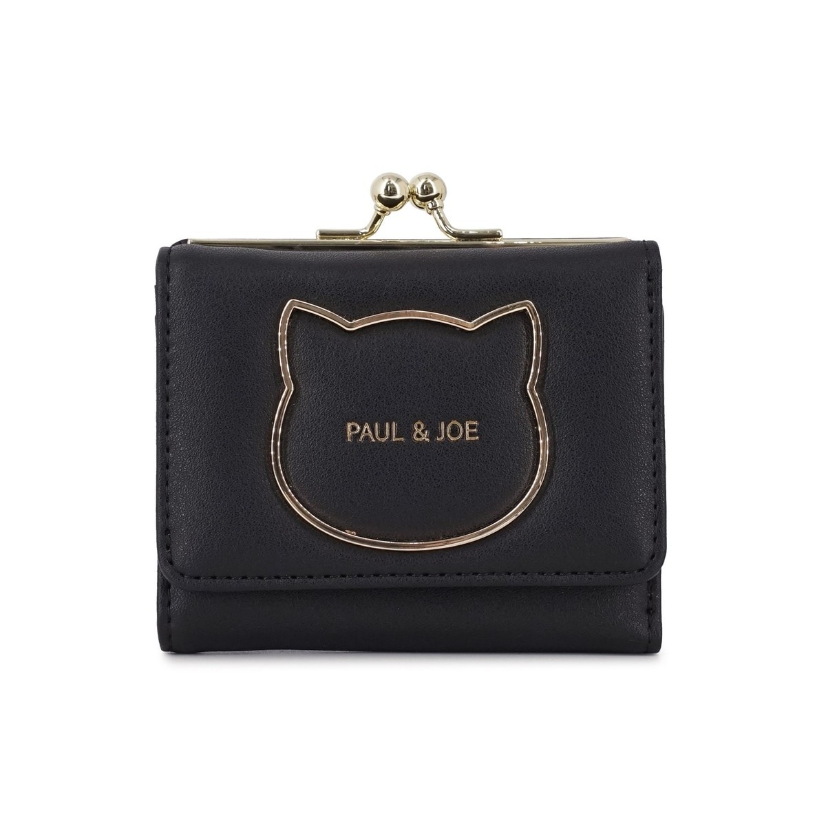 PAUL & JOE ブラック三つ折り財布 ポールアンドジョーアクセソワ PAUL & JOE ACCESSOIRES 三つ折り