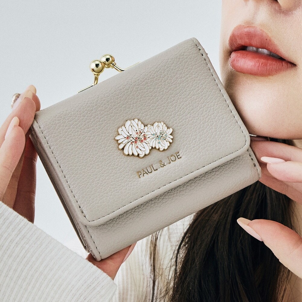 口金ミニ財布 PJA-W1172 キャットブローチ | ポールアンドジョー