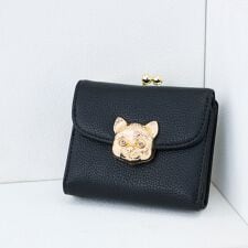 口金ミニ財布 PJA-W1382 3D CAT FACE