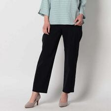 【fleur】【mint breeze】【Ｍ～５Ｌ】横ストレッチ 9分丈パンツ