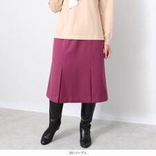【M～5L】【fleur】【mintbreeze】ミディ丈 切替 Aラインスカート