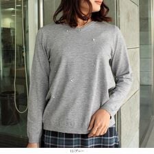 【大きいサイズ】パール ニット プルオーバー