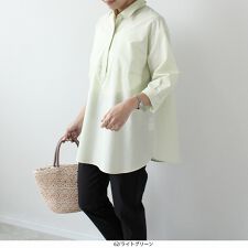 【L～5L】【fleur】スキッパー シャツ ブラウス