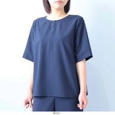 【大きいサイズ】【セットアップ】【多機能】ドライサッカーバックフレアブラウス