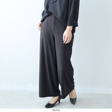 【大きいサイズ】【セットアップ】さらさらサテンワイドパンツ