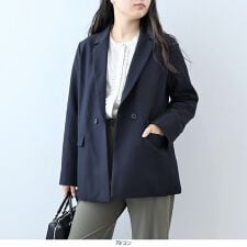 フルールbyミントブリーズ(fleur by mint breeze)の【大きいサイズ】ダブルテーラードジャケット