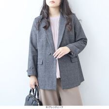 フルールbyミントブリーズ(fleur by mint breeze)の【大きいサイズ】ダブルテーラードジャケット