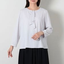 【大きいサイズ】ドビークロスボウタイブラウス