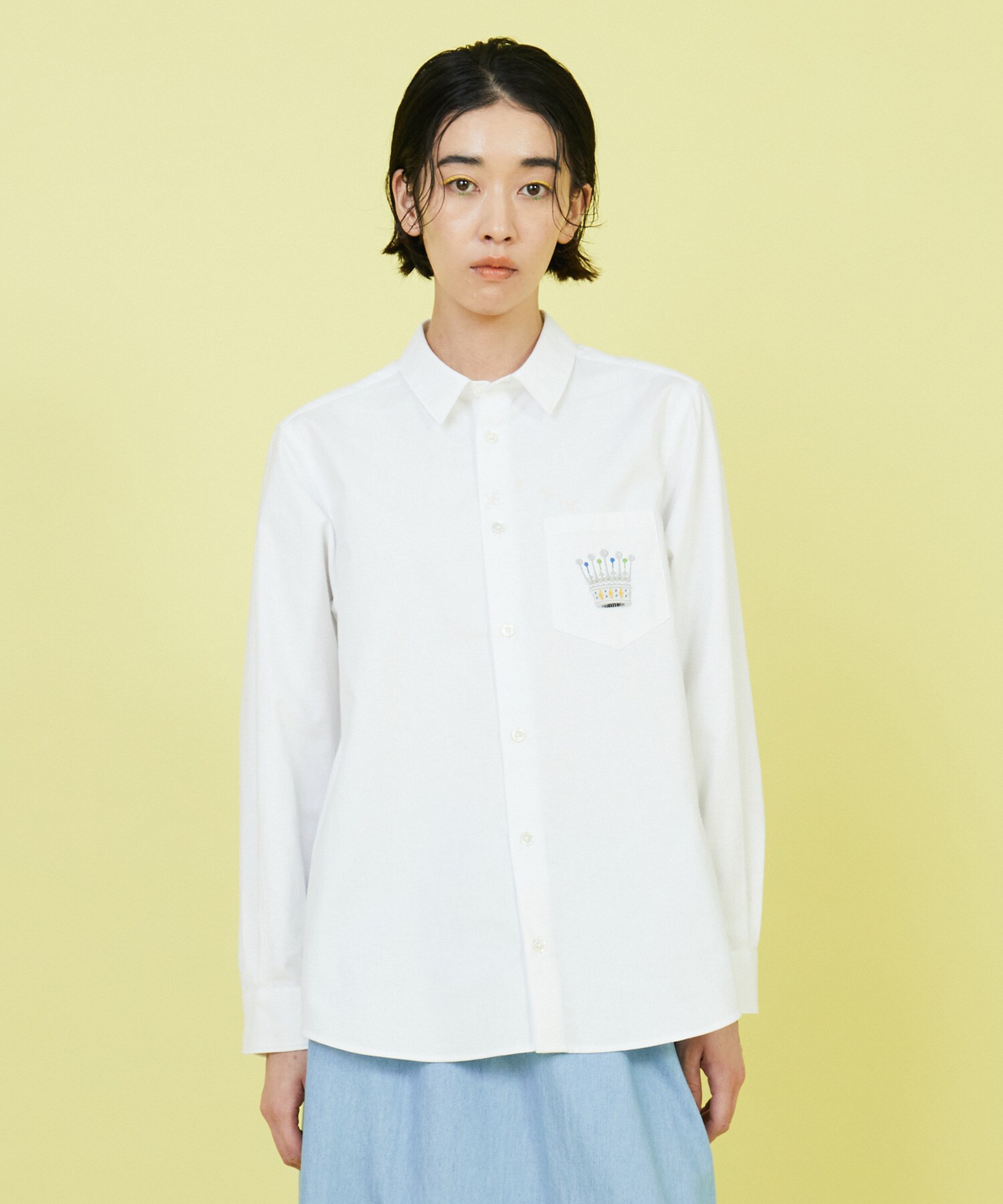 シアー チェック ワイドシルエット シャツ／フラボア（FRAPBOIS