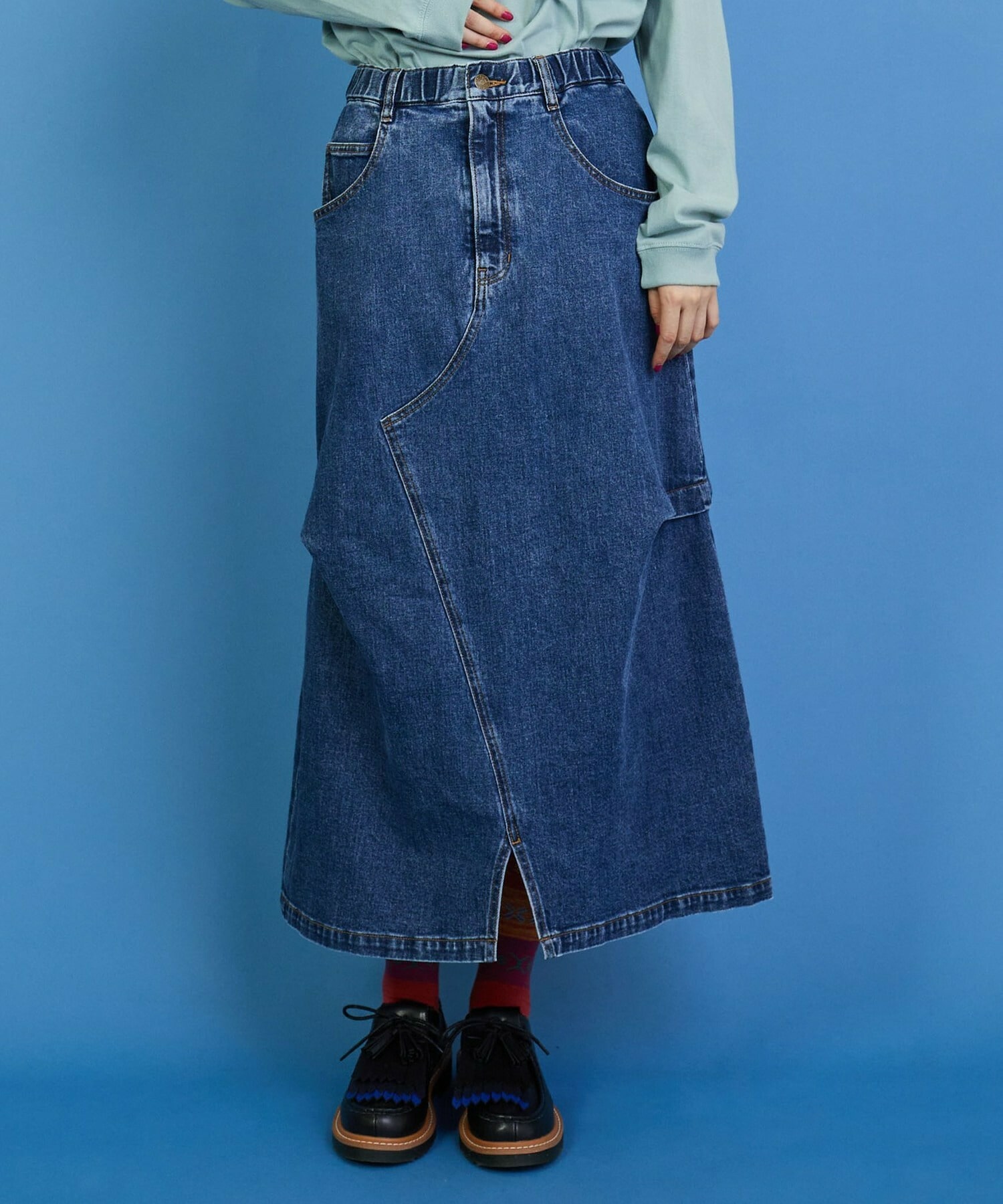 フラボア（FRAPBOIS）/カーブシルエット　デニムスカート カーブシルエット デニムスカート | フラボア(FRAPBOIS) | マルイ