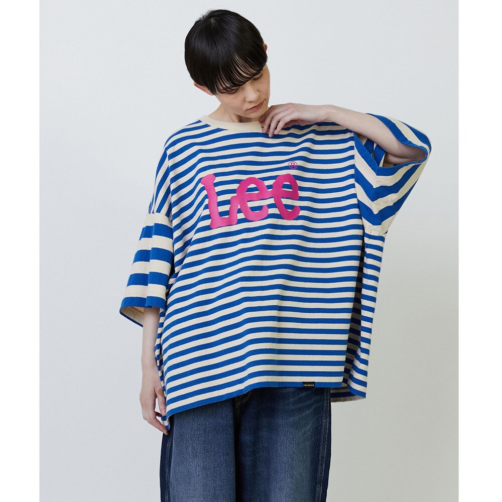 Lee×FRAPBOIS ビッグTシャツ ブルー　美品　ユニセックス　1576 Lee×FRAPBOIS BIGTシャツ | フラボア(FRAPBOIS) | マルイウェブチャネル