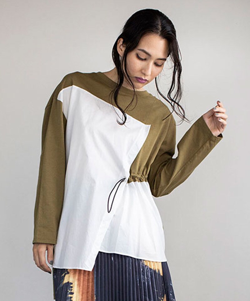 OSMOSIS｜切替ドローストリングプルオーバー | Rakuten Fashion