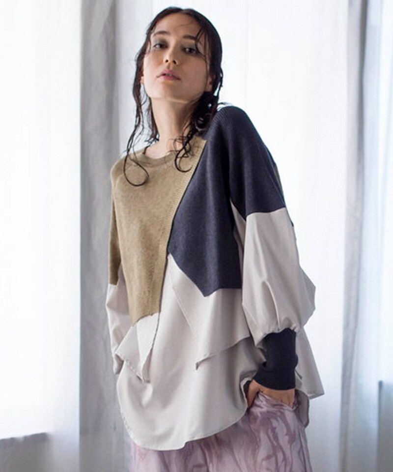 OSMOSIS｜レイヤードニットプルオーバー | Rakuten Fashion(楽天