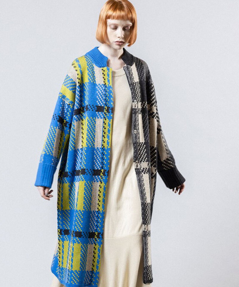 チェックジャガードニットコート | オズモーシス(OSMOSIS) | マルイ