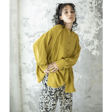 Pure Cotton Blouson Sleeve Blouse