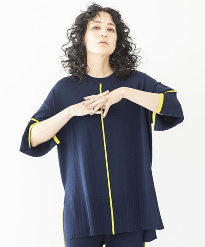 【タグ付】【極美品】オズモーシス ラインニットプルオーバー タグ付】【極美品】オズモーシス ラインニットプルオーバー トップス